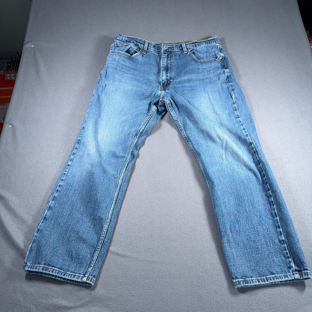 Levis 505 Jeans Men's 38x30 Regular Fit Straight Leg Blue Cotton Denim